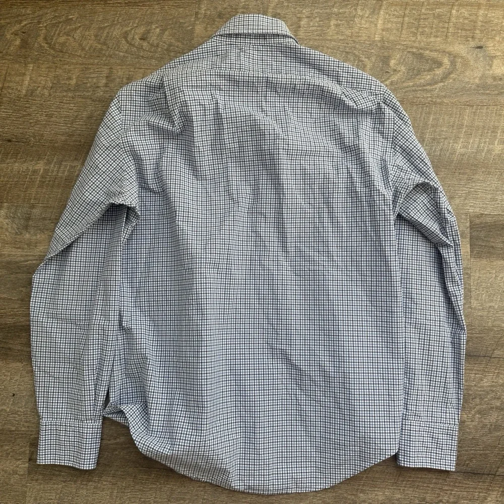 Polo‎ Ralph Lauren Shirt Mens Small Blue White Gingham Check Button Down Cotton